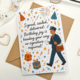 Postman Birthday Card – Signed Sealed Delivered